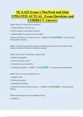 NCA 622 Exam 1 PlayPosit and Quiz  UPDATED ACTUAL  Exam Questions and  CORRECT Answers 