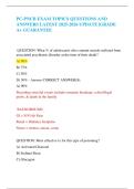 PC-PNCB EXAM TOPICS QUESTIONS AND ANSWERS LATEST 2025-2026 UPDATE &vert;GRADE A&plus; GUARANTEE
