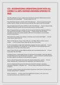 CTS - INTERNATIONAL OPERATIONS EXAM WITH ALL CORRECT & 100&percnt; VERIFIED ANSWERS&vert;UPDATED TO PASS