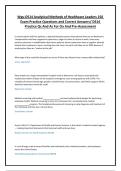 WGU D514 &ndash; Analytical Methods of Healthcare Leaders &vert; 150 Exam Practice Questions with Correct Answers