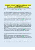 NU-664D STIs UPDATED ACTUAL  Exam  Questions and CORRECT Answers