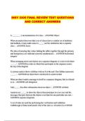 INSY 3305 FINAL REVIEW TEST QUESTIONS AND CORRECT ANSWERS