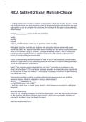 RICA Subtest 2 Exam Multiple Choice
