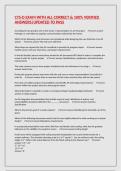 CTS-D EXAM WITH ALL CORRECT & 100&percnt; VERIFIED ANSWERS&vert;UPDATED TO PASS