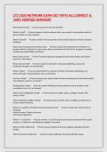 CTS 1650 NETWORK EXAM SET WITH ALL CORRECT & 100&percnt; VERIFIED ANSWERS