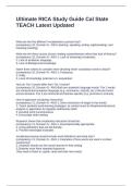Ultimate RICA Study Guide Cal State TEACH Latest Updated