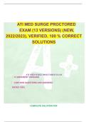 ATI Medical-Surgical Nursing Proctored Exam 2025 &lpar;13 Versions&rpar; &vert; 2024&sol;2025 &vert; Verified Q&A