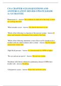 CNA CHAPTER 4 EXAM QUESTIONS AND ANSWERS LATEST 2025-2026 UPDATE &vert;GRADE A&plus; GUARANTEE