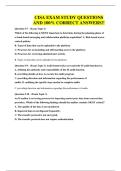 CISA EXAM STUDY QUESTIONS AND 100&percnt; CORRECT ANSWERS&excl;