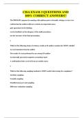 CISA EXAM 3 QUESTIONS AND 100&percnt; CORRECT ANSWERS