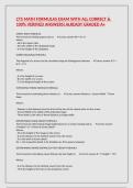 CTS MATH FORMULAS EXAM WITH ALL CORRECT & 100&percnt; VERIFIED ANSWERS&vert;ALREADY GRADED A&plus;