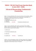 NR565 &sol; NR 565 Final Exam Question Bank &lpar;Latest 2025 &sol; 2026&rpar;&colon;  Advanced Pharmacology Fundamentals - Chamberlain