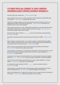 CTS PREP WITH ALL CORRECT & 100&percnt; VERIFIED ANSWERS&vert;LATEST UPDATE&vert;ALREADY GRADED A&plus;