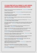 CTS EXAM PREP WITH ALL CORRECT & 100&percnt; VERIFIED ANSWERS&vert;LATEST UPDATE&vert;GUARANTEED TO PASS
