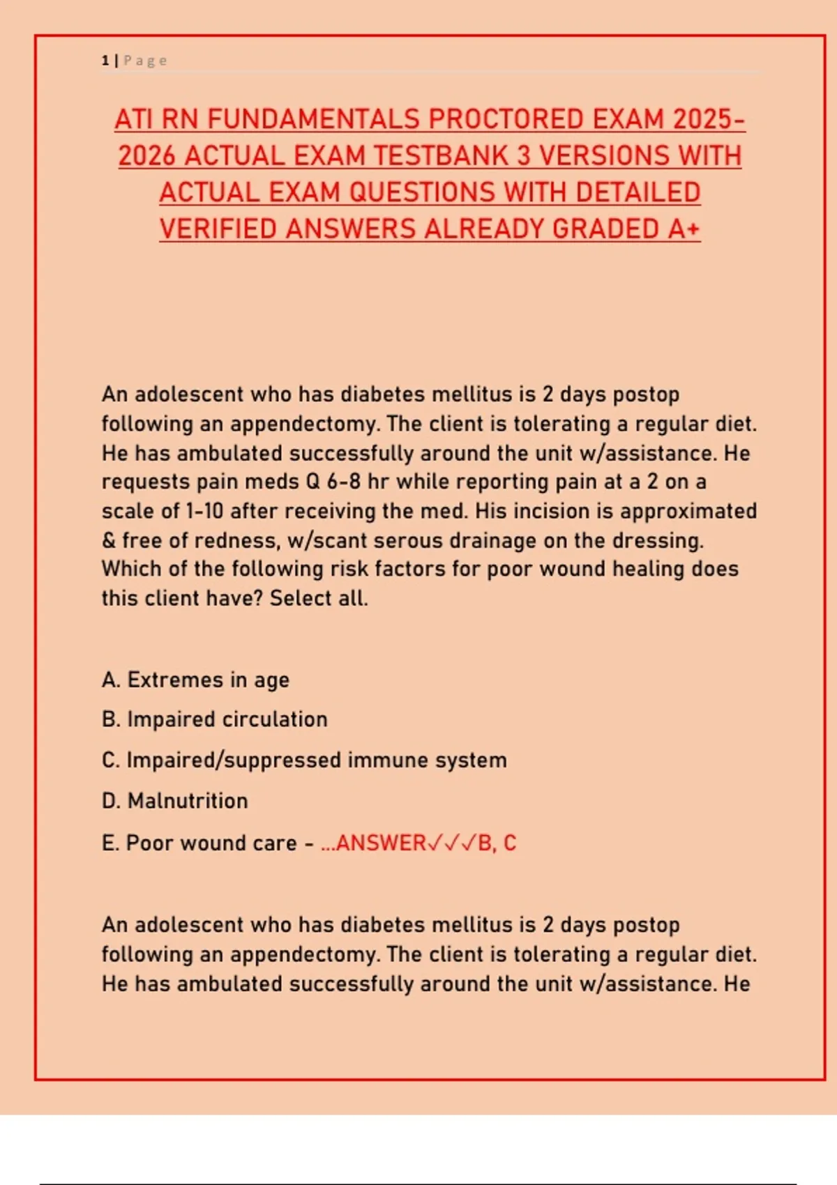 ATI RN Fundamentals Proctored Exam | 3 Versions with Actual Questions ...