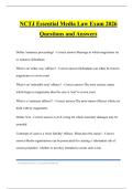 NCTJ Essential Media Law Exam 2026 Questions and Answers