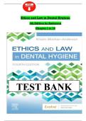 Ethics and Law in Dental Hygiene&comma; 4th Edition - Beemsterboer Test Bank - Chapters 1 - 8