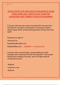 Texas Life & Health Insurance Exam Simulator 2024&ndash;2025 &vert; 100 Actual Questions & Detailed Answers