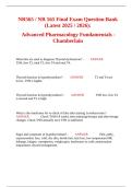 NR565 &sol; NR 565 Final Exam Question Bank &lpar;Latest 2025 &sol; 2026&rpar;&colon;  Advanced Pharmacology Fundamentals - Chamberlain