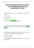 HOME INSPECTOR NATIONAL EXAM PREP 2025 &vert; COMPREHENSIVE Q&A FOR GUARANTEED SUCCESS