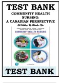 TEST BANK For Community Health Nursing A Canadian Perspective&comma; 5th Edition by Stamler&comma; Verified Chapters 1 - 33&comma; Complete Newest Version