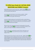 TX LCPAA Exam Study Set 3 ACTUAL EXAM  QUESTIONS And CORRECT Answers