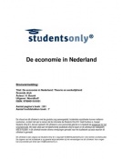 Samenvatting De economie in Nederland