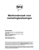 Samenvatting Marktonderzoek voor marketingbeslissingen