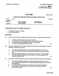 AFL 1502 Exam Paper May June 2010