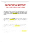 EMT FISDAP TRAUMA & FINAL READINESS EXAM TEST BANK 2025 &vert; ACTUAL EXAM QUESTIONS WITH VERIFIED ANSWERS