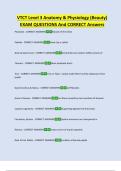 VTCT Level 3 Anatomy & Physiology &lpar;Beauty&rpar;  EXAM QUESTIONS And CORRECT Answers