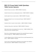 BIO 215 Exam Study Guide Questions With Correct Answers&period;