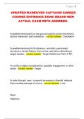 UPDATED MANEUVER CAPTAINS CAREER  COURSE ENTRANCE EXAM BRAND NEW  ACTUAL EXAM WITH ANSWERS&period;