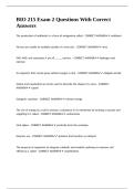 BIO 215 Exam 2 Questions With Correct Answers
