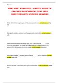 LMRT ARRT EXAM 2025 &ndash; LIMITED SCOPE OF PRACTICE RADIOGRAPHY TEST PREP QUESTIONS WITH VERIFIED ANSWERS