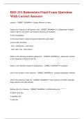 BIO 215 Rubenstien Final Exam Questions With Correct Answers 