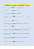 UA L4 Exam Questions And CORRECT Answers