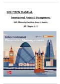 Solution Manual for International Financial Management&comma; 10th Edition&comma; By Cheol Eun&comma; Bruce G&period; Resnick&comma; All Chapters 1 to 21 complete Verified editon ISBN&colon;9781264413096
