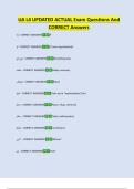 UA L4 UPDATED ACTUAL Exam Questions And  CORRECT Answers