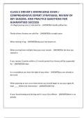 CLASS E DRIVER'S KNOWLEDGE EXAM &sol; COMPREHENSIVE EXPERT STRATEGIES&comma; REVIEW OF KEY QUIZZES&comma; AND PRACTICE QUESTIONS FOR GUARANTEED SUCCESS