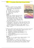 Test Bank for Psychiatric-Mental Health Nursing 9th Edition by Sheila L&period; Videbeck All Chapters &lpar;1-24&rpar; LATEST UPDATE 2025
