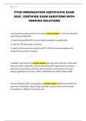 PTCB IMMUNIZATION CERTIFICATE EXAM 2025 &vert; CERTIFIED EXAM QUESTIONS WITH VERIFIED SOLUTIONS