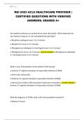 RQI 2025 ACLS HEALTHCARE PROVIDER &vert; CERTIFIED QUESTIONS WITH VERIFIED ANSWERS&semi; GRADED A&plus;