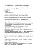 NURS 404 EXAM 1- 2 QUESTIONS & ANSWERS