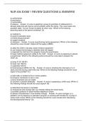 NUR 404 EXAM 1 REVIEW QUESTIONS & ANSWERS