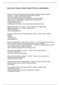 NUR 404 FINAL EXAM QUESTIONS & ANSWERS