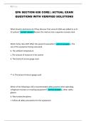 EPA SECTION 608 CORE &vert; ACTUAL EXAM QUESTIONS WITH VERIFIED SOLUTIONS