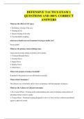 DEFENSIVE TACTICS EXAM 1 QUESTIONS AND 100&percnt; CORRECT ANSWERS