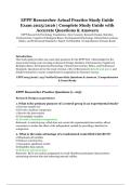 EPPP Researcher Actual Practice Study Guide Exam 2025&sol;2026 &vert; Complete Study Guide with Accurate Questions & Answers &ndash; Research & Psychology Foundations