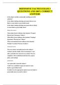 DEFENSIVE TACTICS EXAM 3 QUESTIONS AND 100&percnt; CORRECT ANSWERS